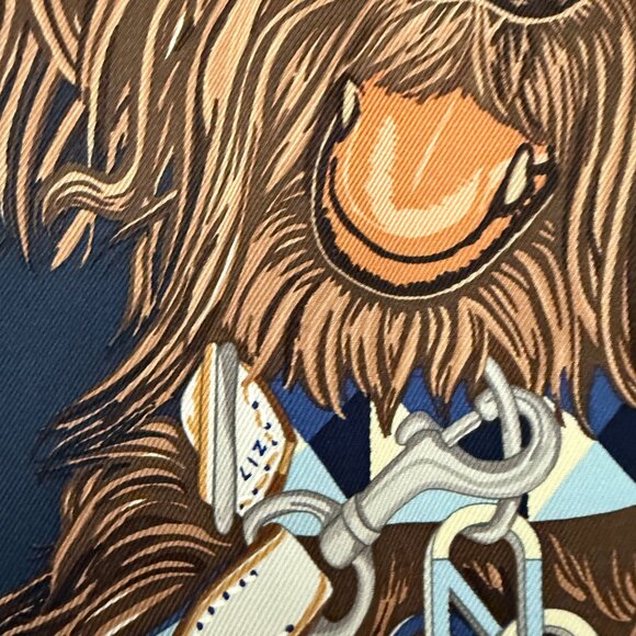 HERMES Jour de Casting 70cm Silk Scarf - Picture 12 of 12